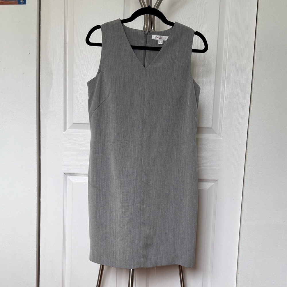 Next Gray V-Neck Mini Dress
